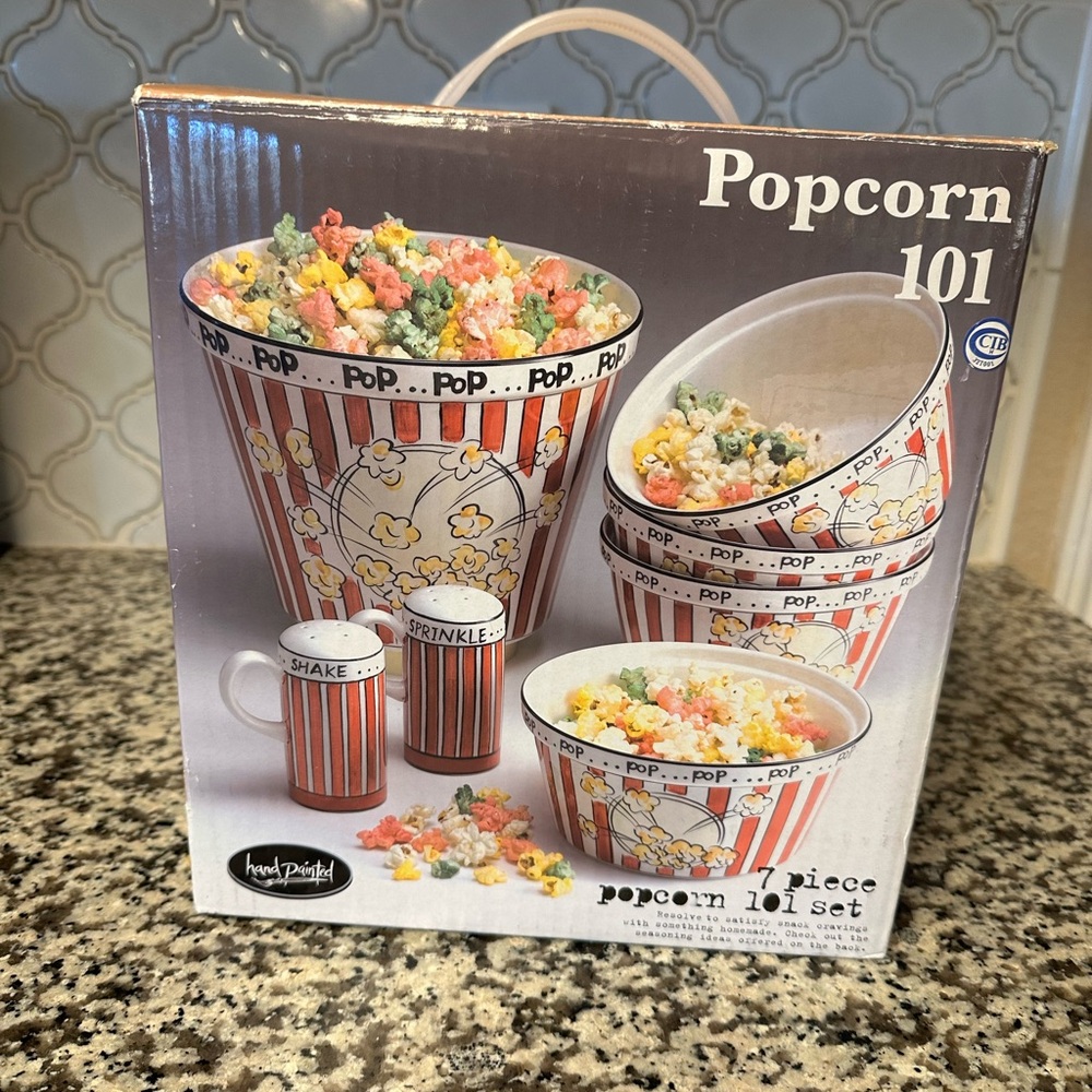 Popcorn 101 Party Set - Red and White